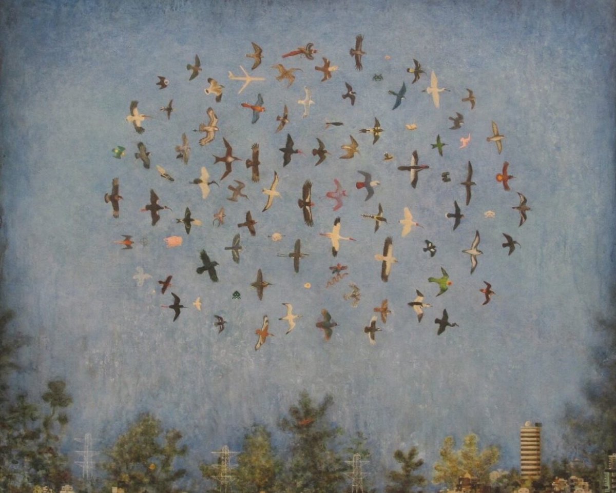 Ghost Flock by Alasdair Wallace (b. 1967)