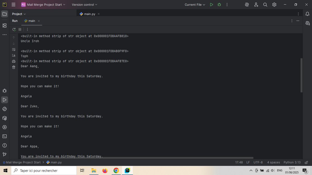 ThegamerZed's tweet photo. #100daysOfCode
Day 24: Mastered file navigation and file manipulation. I improved my snake game such that it now stores a permanent Highest score and I automated the filling and creation of personalised Birthday cards from a list of names. It's beautiful when code automates for U https://t.co/TapnyJra9F