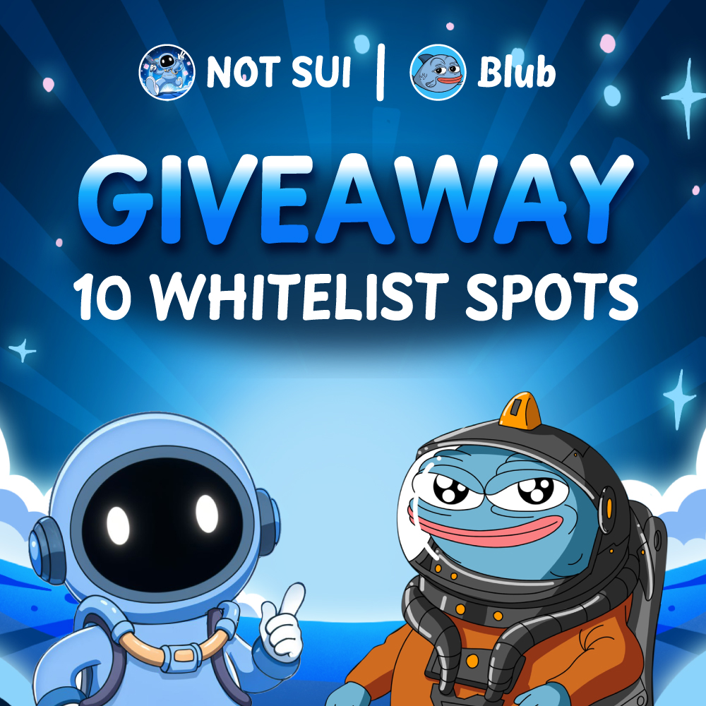 🎁 Not Sui whitelist give away 02 🎁

10wl spots for the blubbiest of friends 🐟✨

wanna swim with us into the presale? here’s how to enter:

✔️ follow <a href="/notsuicoin/">NOT SUI</a> 
✔️ follow <a href="/blubsui/">BLUB</a>
✔️ retweet this post
✔️ drop your Sui wallet address in the comments

⏳ winners will be