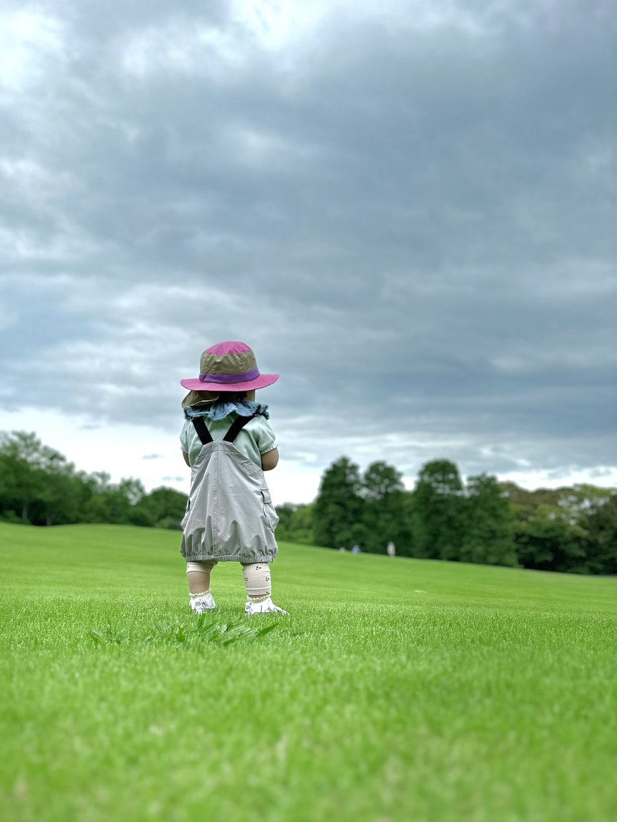 Anana207's tweet photo. １歳を過ぎた頃からどんな遊びよりも外で走るのが大好きな娘たち。芝生の斜面を転んでは何度も立ち上がるたくましい姿に父ちゃんは感動です。 https://t.co/aifJ5JbY0v