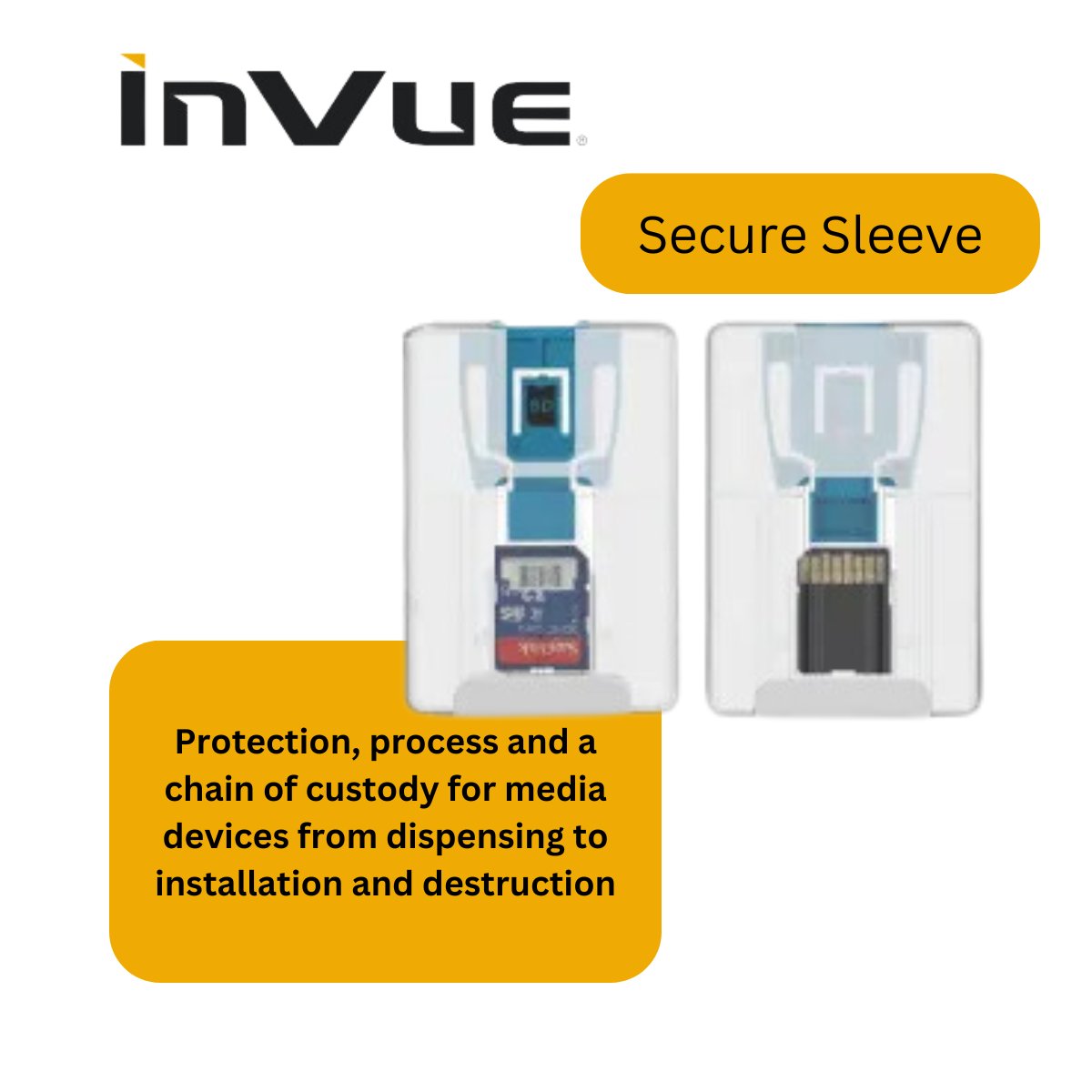 cctechgroup's tweet photo. InVue's Secure Sleeve provides protection, process and a chain of custody for media devices from dispensing to installation and destruction.
.
.
.
#invue #securesleeve #security https://t.co/bJ2rWWDKpr