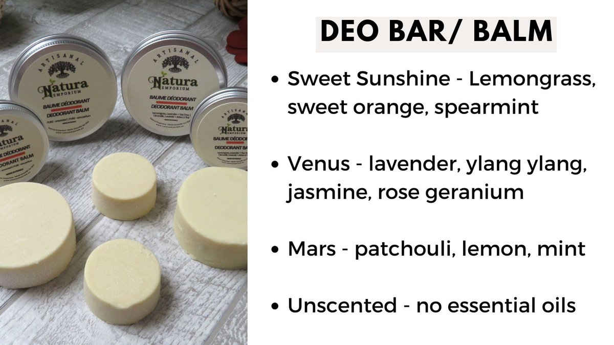 Nobody like the smell of B.O. so ditch the nasty deodorants and go natural.

A magnesium based bar / balm that is gentle on your skin and great at neutralising odours.

naturaemporiumfr.etsy.com/listing/145848…

#Earlybiz #ShopIndie #skincare #summer