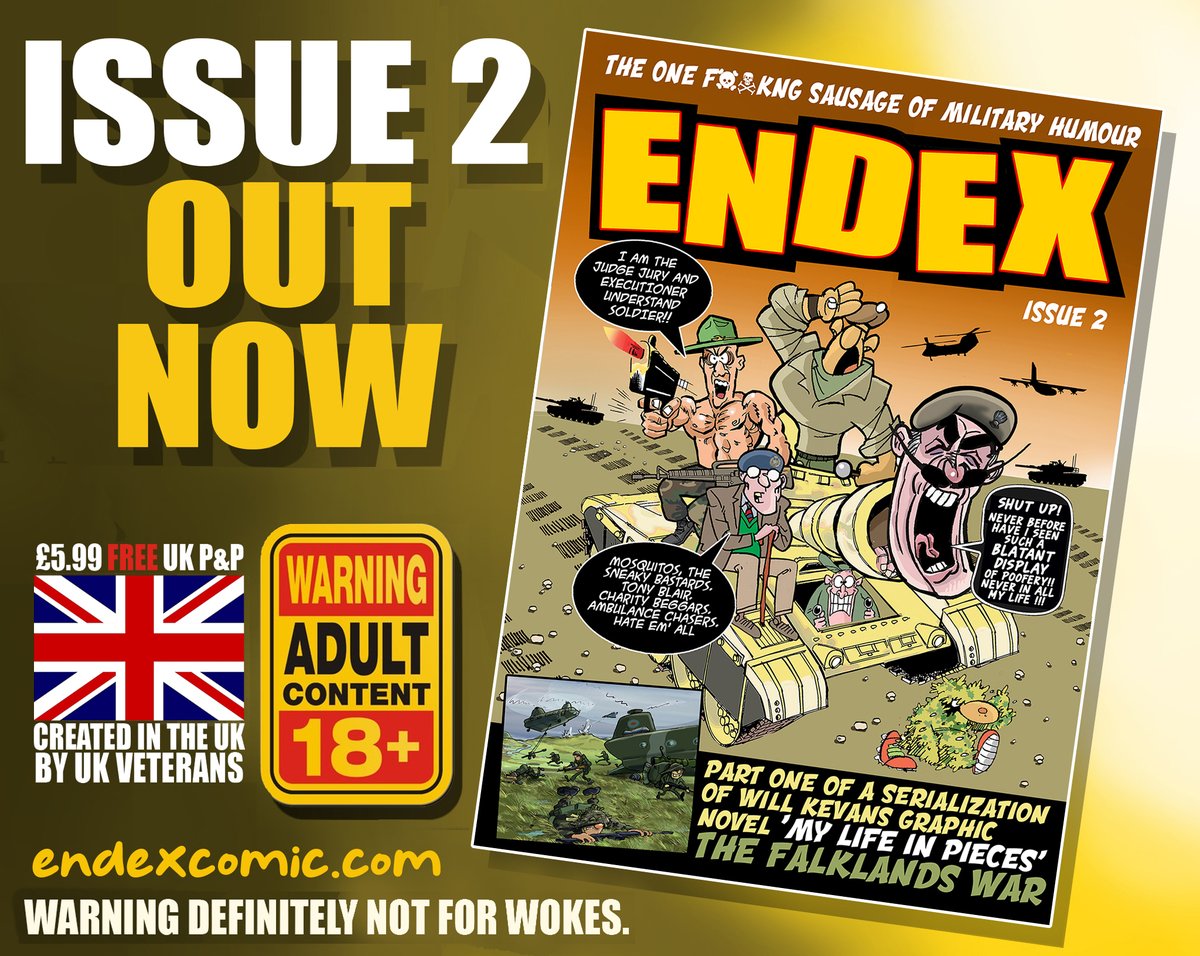 📷
5
232
Conversation
📷Clive Ward@CliveWardauthorPromoteENDEX COMIC 2 OUT NOW 48-page descent into the chaotic and darkly humorous side of military life. Available here endexcomic.com This comic pulls back the curtain on the absurdities, frustrations, and dark humour