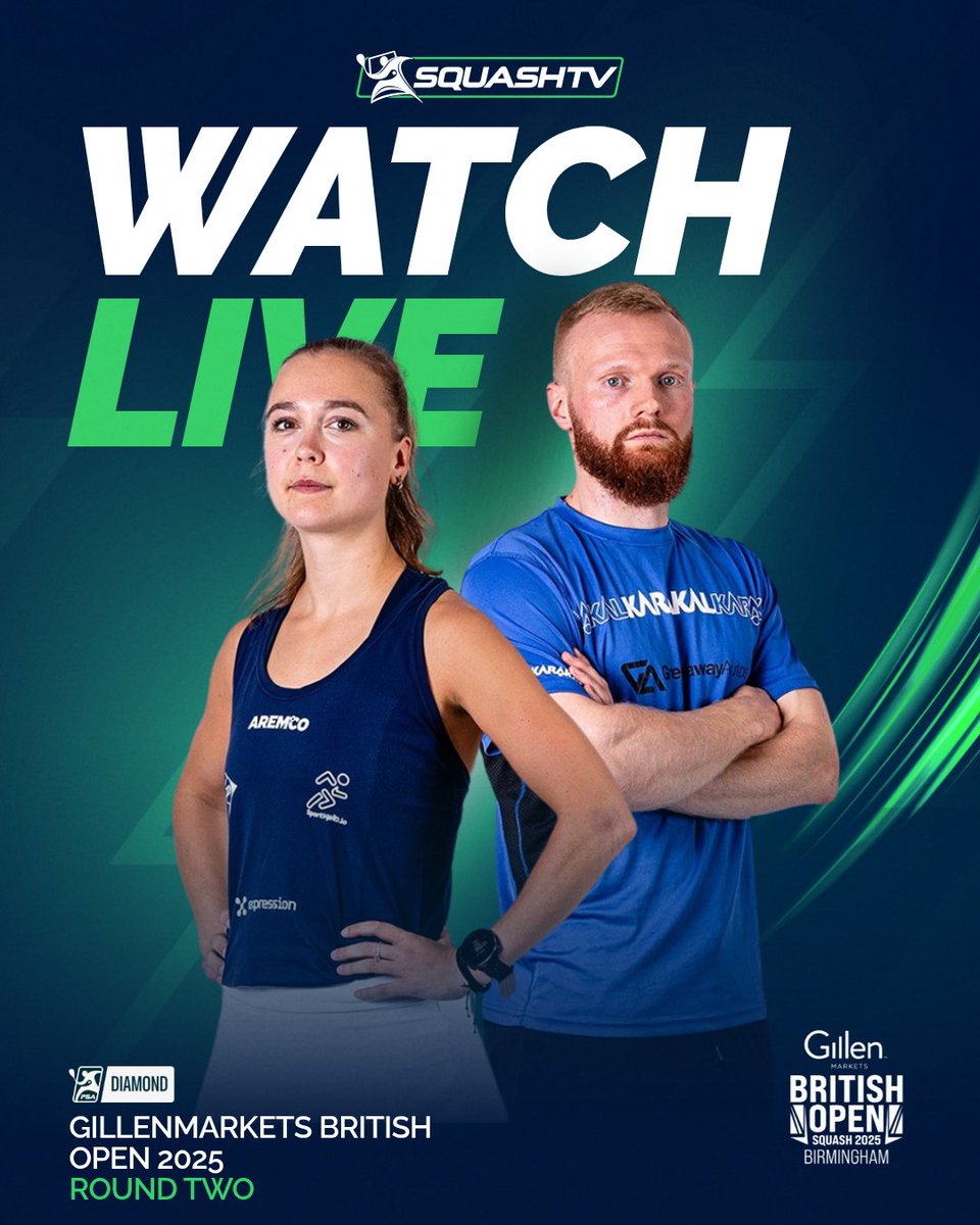 Live from the <a href="/BirminghamRep/">The Rep</a> for day 2⃣ of the <a href="/BritOpenSquash/">British Open</a> 🎭

Catch all the action live on SQUASHTV 📺👇

tinyurl.com/wr98empv 

#BritOpen25 #WhereLegendsAreMade