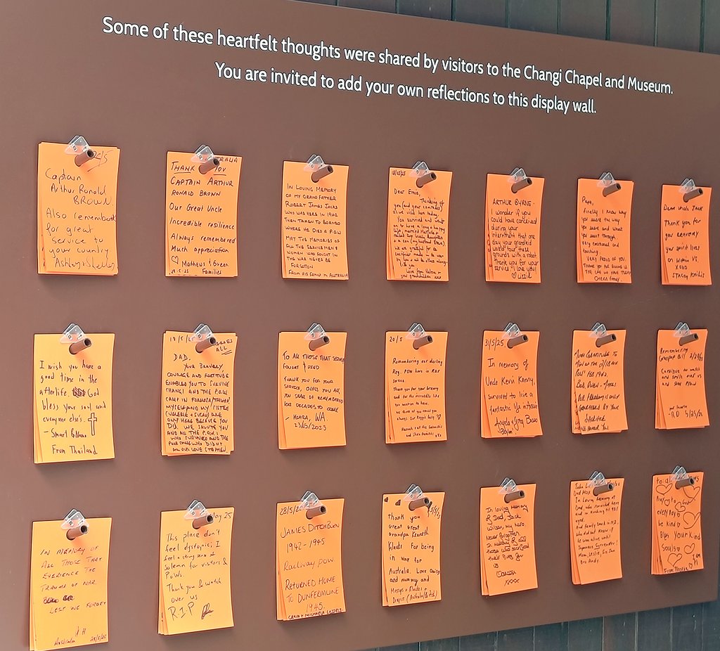 I visited the Changi Chapel and Museum in Singapore, exhibiting the lives of allied forces imprisoned during WWII.

A powerful reminder no matter how dark things get, don't lose hope and keep striving to get to the other side of the situation.

Also, there was a tour guide robot.