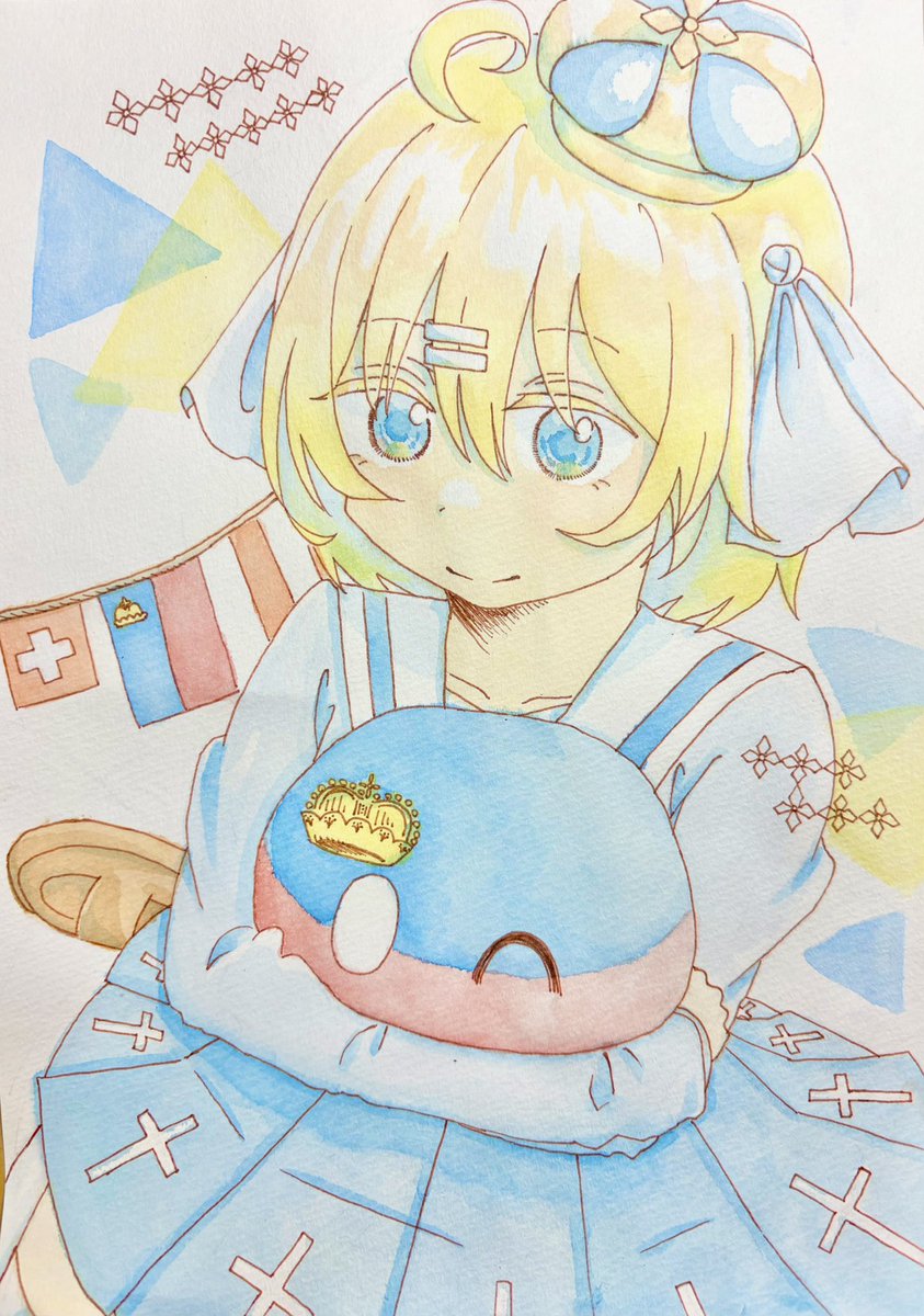 #ぴらるくの餌　描かせていただきました！
唐突に代理ちゃんを描きたい！と思ったら今日がお誕生日だったとは…！おめでとうございます！
キャラデザが神なので描いていてとても楽しかったです！