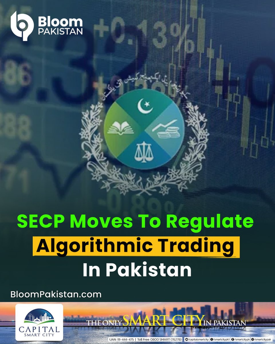 bloom_pakistan's tweet photo. SECP Moves to Regulate Algorithmic Trading in Pakistan
#SECP #AlgorithmicTrading #AlgoTradingPakistan #Fintech #TradingRegulations #PakistanFinance #SECPUpdates #TechInFinance @SECPakistan https://t.co/WU31iqBFJD