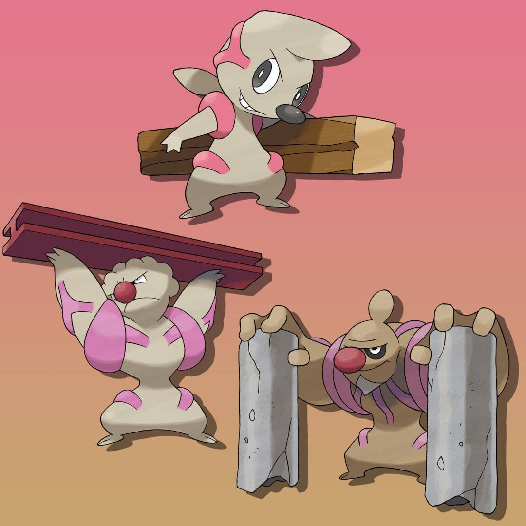 MrFrtc's tweet image. Pour moi, c’est visuellement l’un des pires downgrades évolutifs Pokémon (même si j’aime bien l’idée du matériau qui change à chaque évolution).
Charpenti > Ouvrifier > Bétochef
