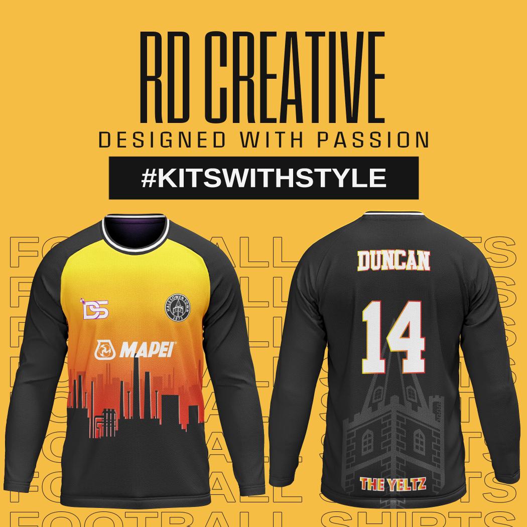 RDCreativeUK's tweet photo. Next up are the Concept Goalkeeper shirts for @halesowentownfc including a shirt inspired by one of my favourite Goalkeeper shirts of all time and paying homeage to the towns Black Country roots. https://t.co/BN2TOJPiD5