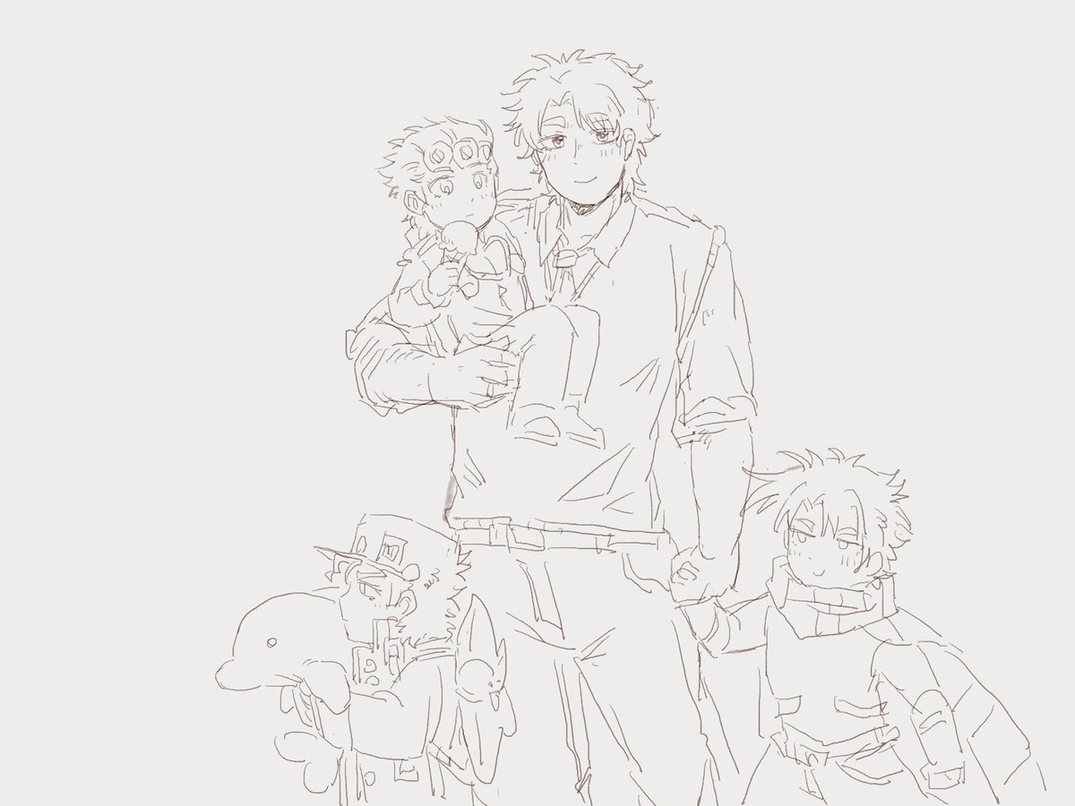 #ジョジョの奇妙な冒険
乔纳森也是六一模范好父亲*