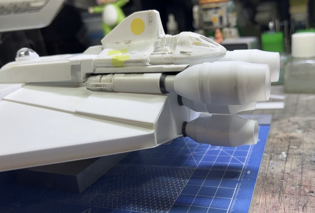 GillesV27t's tweet image. とりあえずエンジン4個形になりました。

#144theghost #ghostphantomII #scratchbuild