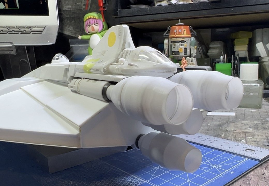 GillesV27t's tweet image. とりあえずエンジン4個形になりました。

#144theghost #ghostphantomII #scratchbuild