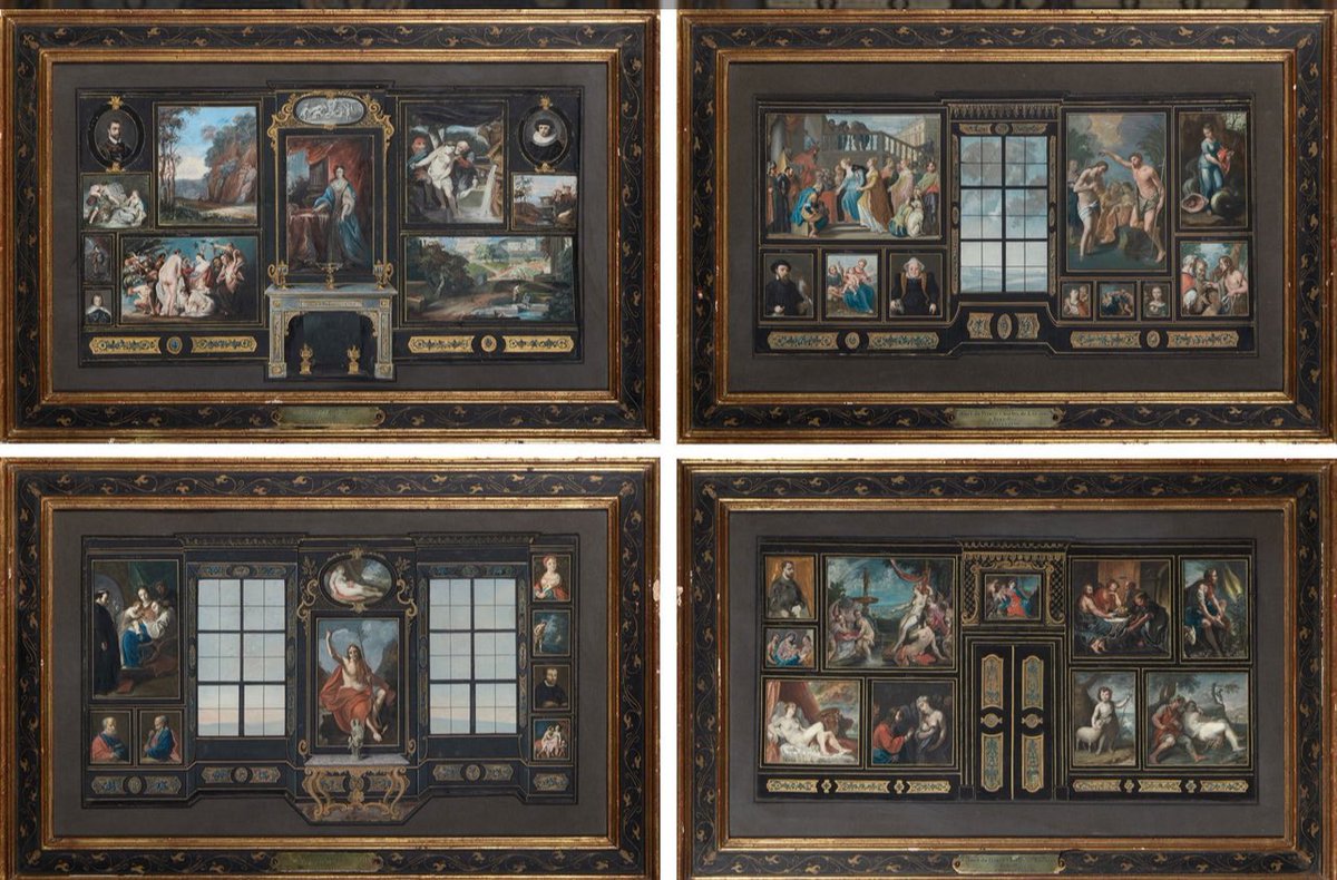 1/ A beautiful mystery or do I need better glasses?

A set of four gouaches came up at auction in NYC a few days ago described as “The Private Collection of Prince Charles of Lorraine in Brussels, each dated 1778”. 🧵