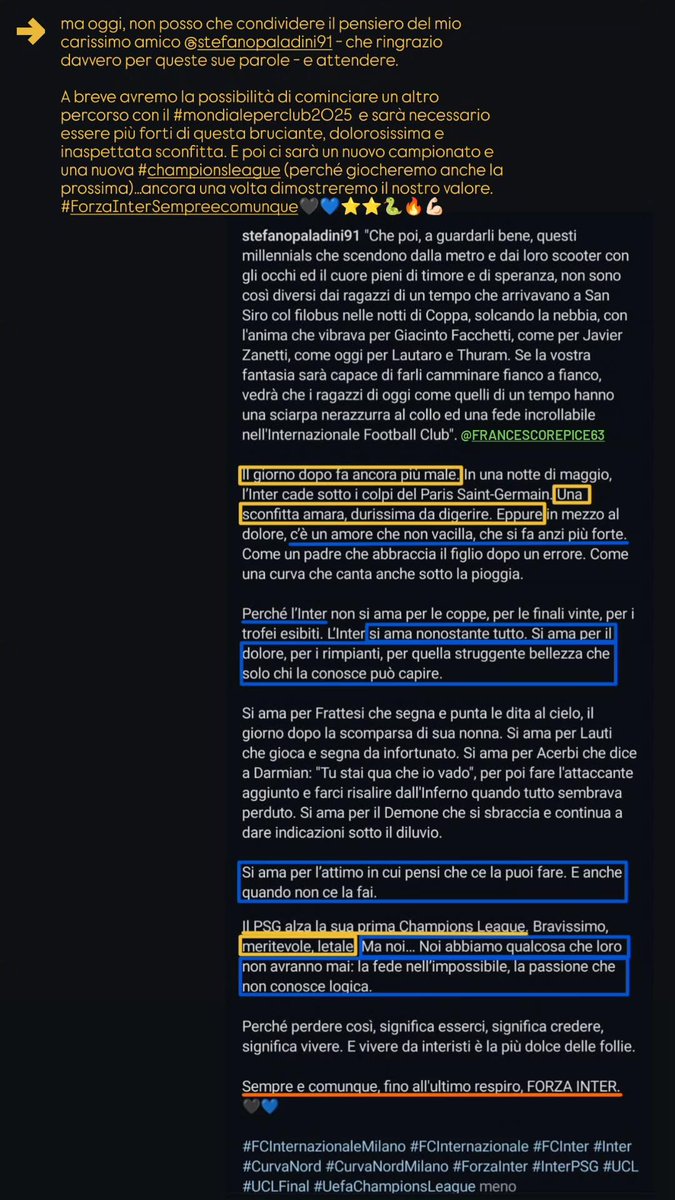 debbc20's tweet image. …avrei voluto condividere un altro tipo di post, oggi…ma le circostanze mi costringono a questo.Grazie di 🫶🏻 al mio amico e grandissimo interista per le sue parole che non posso che prendere a prestito,attendendo e confidando in un nuovo inizio.

#ForzaInterSempre🖤💙🐍⭐⭐🔥💪🏻