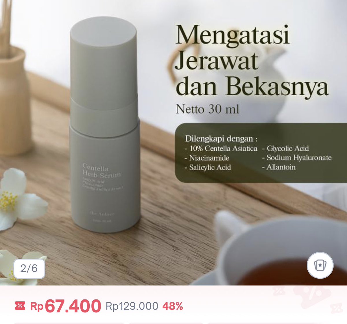 gurlucke's tweet photo. Promo 6.5 Sale The Aubree Centella Herb Serum 30ml
Niacinamide + Salicylic + Glycolic
Mencerahkan kulit
Menyembuhkan jerawat

Diskon Potongan 48%
Harga Rp 67.400
https://t.co/25pExiKCz7

Wts jual tokped tokopedia murah voucher ampoule essence skincare brightening payday 25.6 https://t.co/UFgFaTtMMF