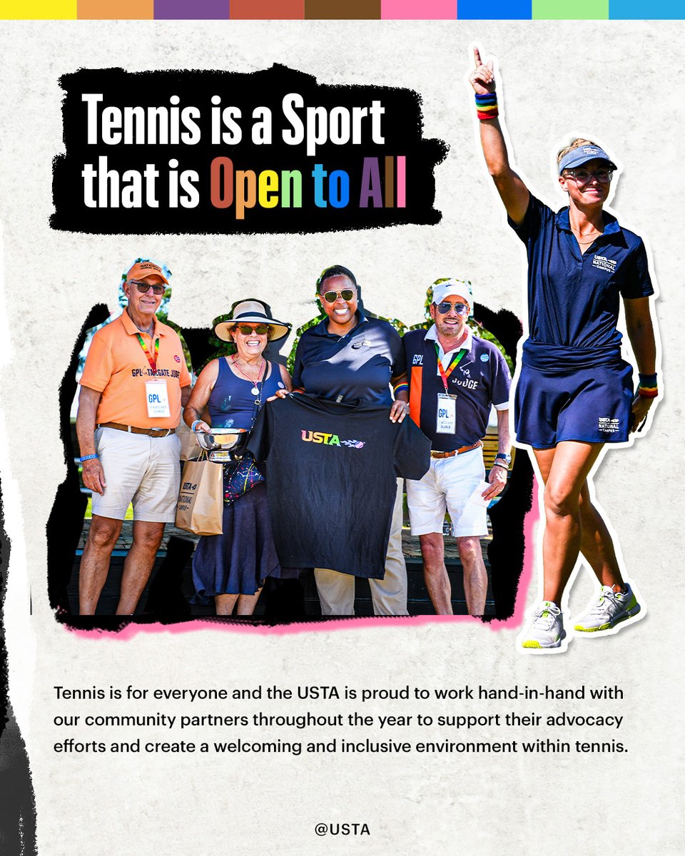 Celebrating Pride: The USTA works with community partners year-round to create a welcoming and inclusive environment within tennis by increasing representation, engagement and acceptance.