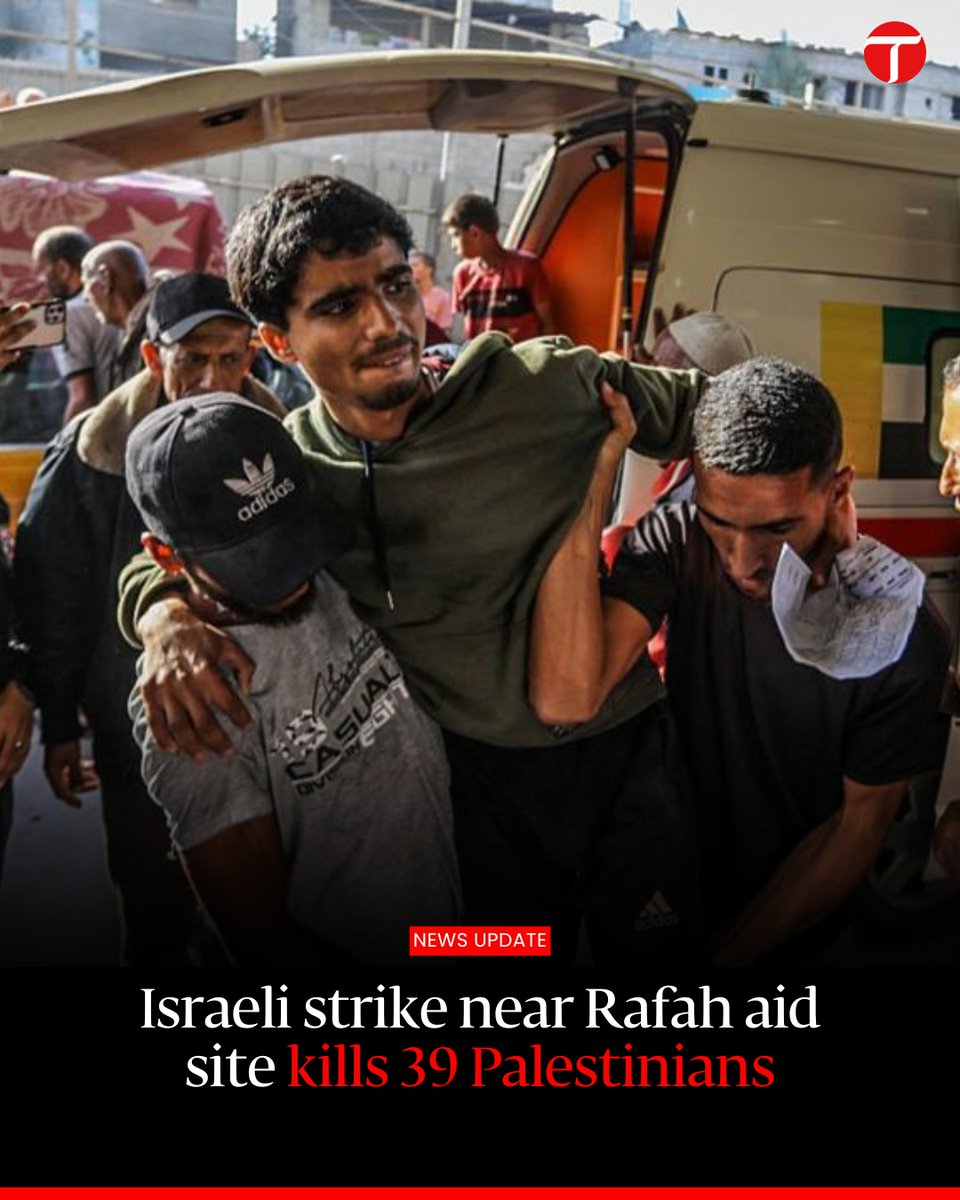 An Israeli attack near an aid distribution point run by the Gaza Humanitarian Foundation (GHF) killed at least 39 people in Rafah, Palestinian news agency WAFA said on Sunday.

For more: tribune.com.pk/story/2548910/1
#etribune