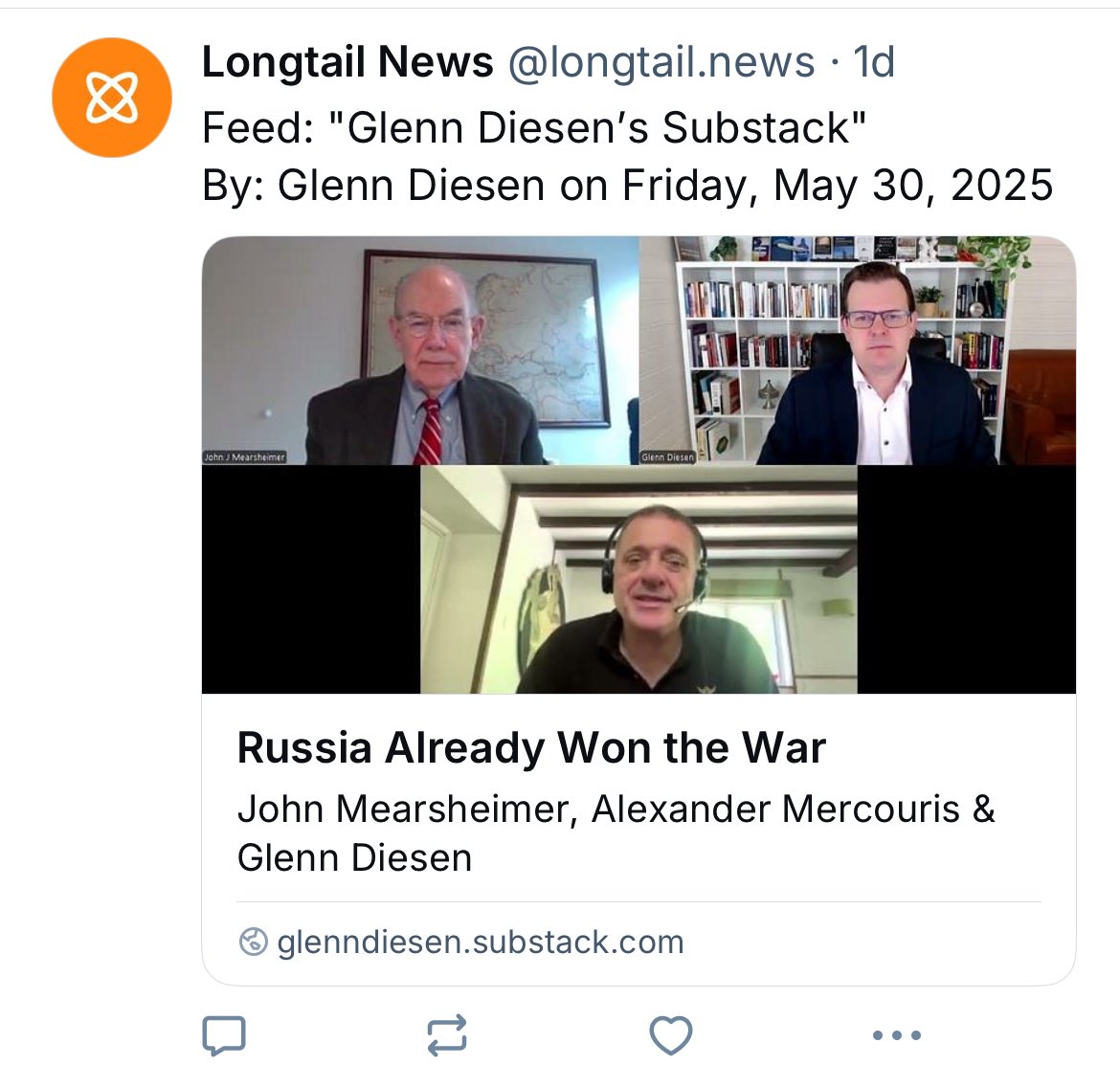 Skulle du sett: Russland har allerede vunnet krigen! Da trenger visst ikke professor Diesen å komme seg på Stortinget for å stanse hjelpen til Ukraina likevel
