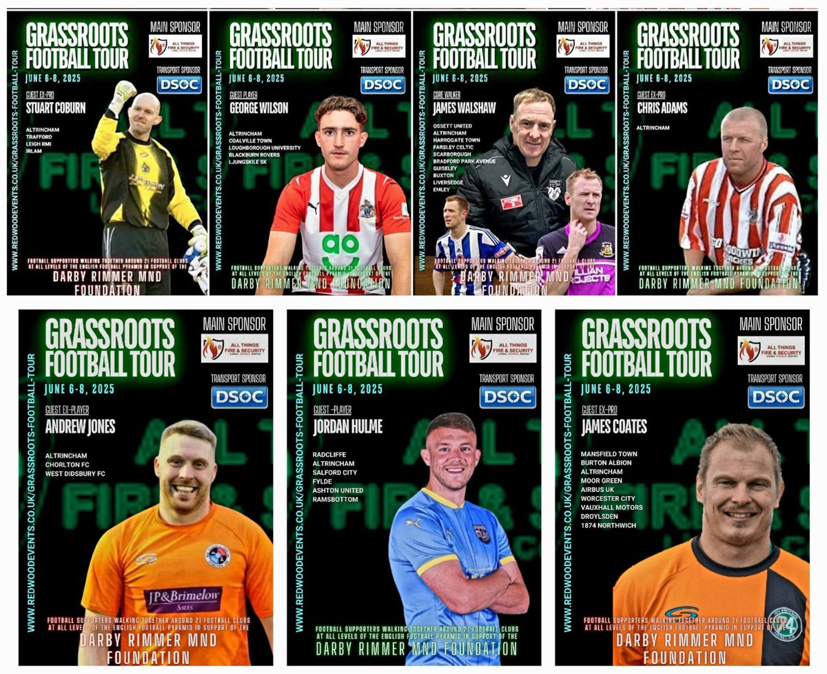 Inter Alty FC! (@inter_alty1977) on Twitter photo ⚽️MND BIG WKEND IS NEXT WKEND!⚽️
⚠️Weekend of June 6th-8th⚠️
<a href="/altrinchamfc/">Altrincham FC</a>, Alty fans &former players are supporting this fund raising event for <a href="/DarbyRimmerMND/">Darby Rimmer MND Foundation</a>
Alty lost Mark Maddox & George Melling to MND &three of the Maddox family join the march
Attached-info/Alty players ⚽️MND BIG WKEND IS NEXT WKEND!⚽️
⚠️Weekend of June 6th-8th⚠️
<a href="/altrinchamfc/">Altrincham FC</a>, Alty fans &former players are supporting this fund raising event for <a href="/DarbyRimmerMND/">Darby Rimmer MND Foundation</a>
Alty lost Mark Maddox & George Melling to MND &three of the Maddox family join the march
Attached-info/Alty players