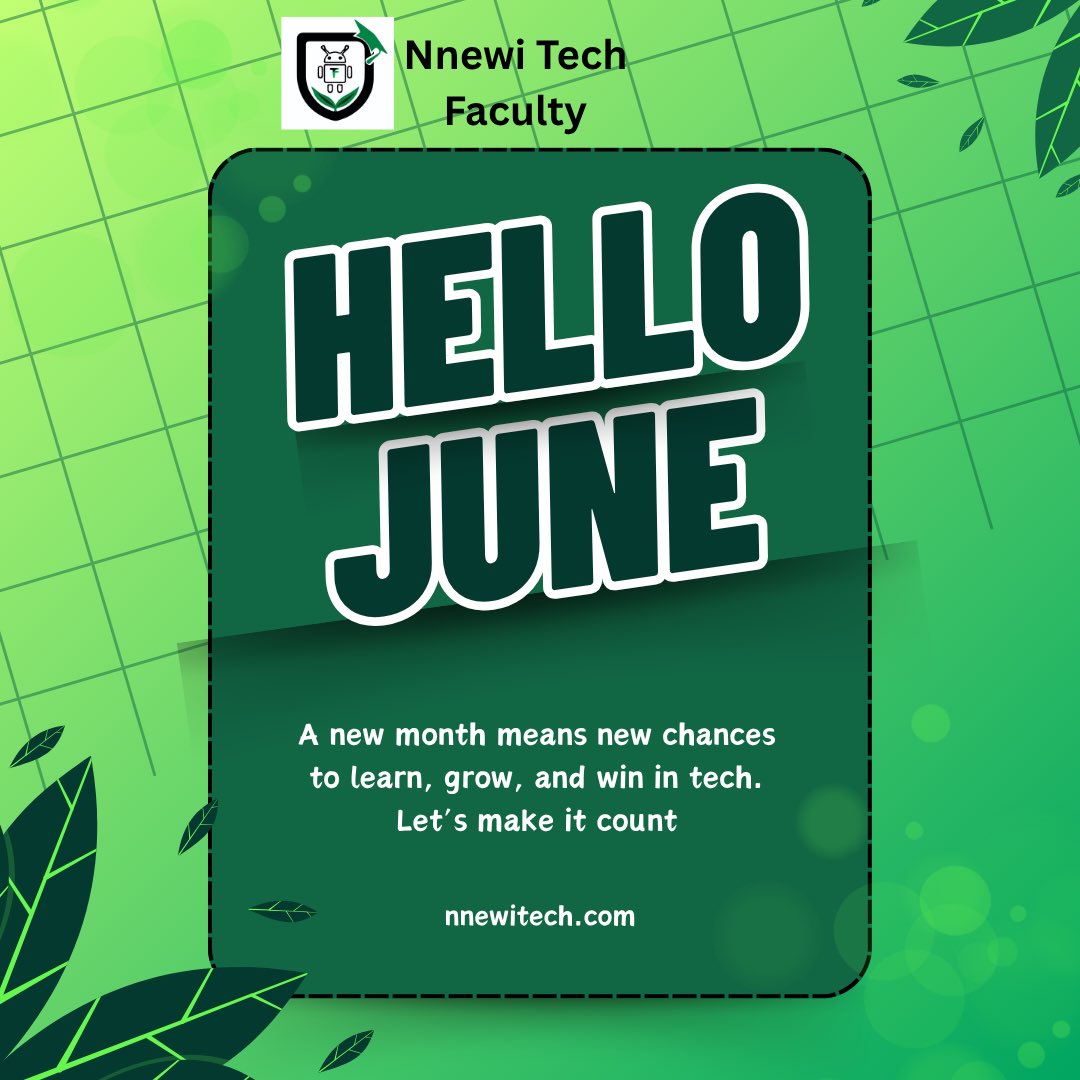 TechFacultyNG's tweet image. Hello June! 
30 days to learn, build &amp;amp; grow in tech!

At Nnewi Tech Faculty, the future is NOW.
✅ Web Dev
✅ Data Science
✅ Cybersecurity
✅ UI/UX
✅ Digital Mktg

📍3rd Floor, Nnewi Digital Village
📞 08068597140
#TechMoney #LearnTechToday #FutureInTech