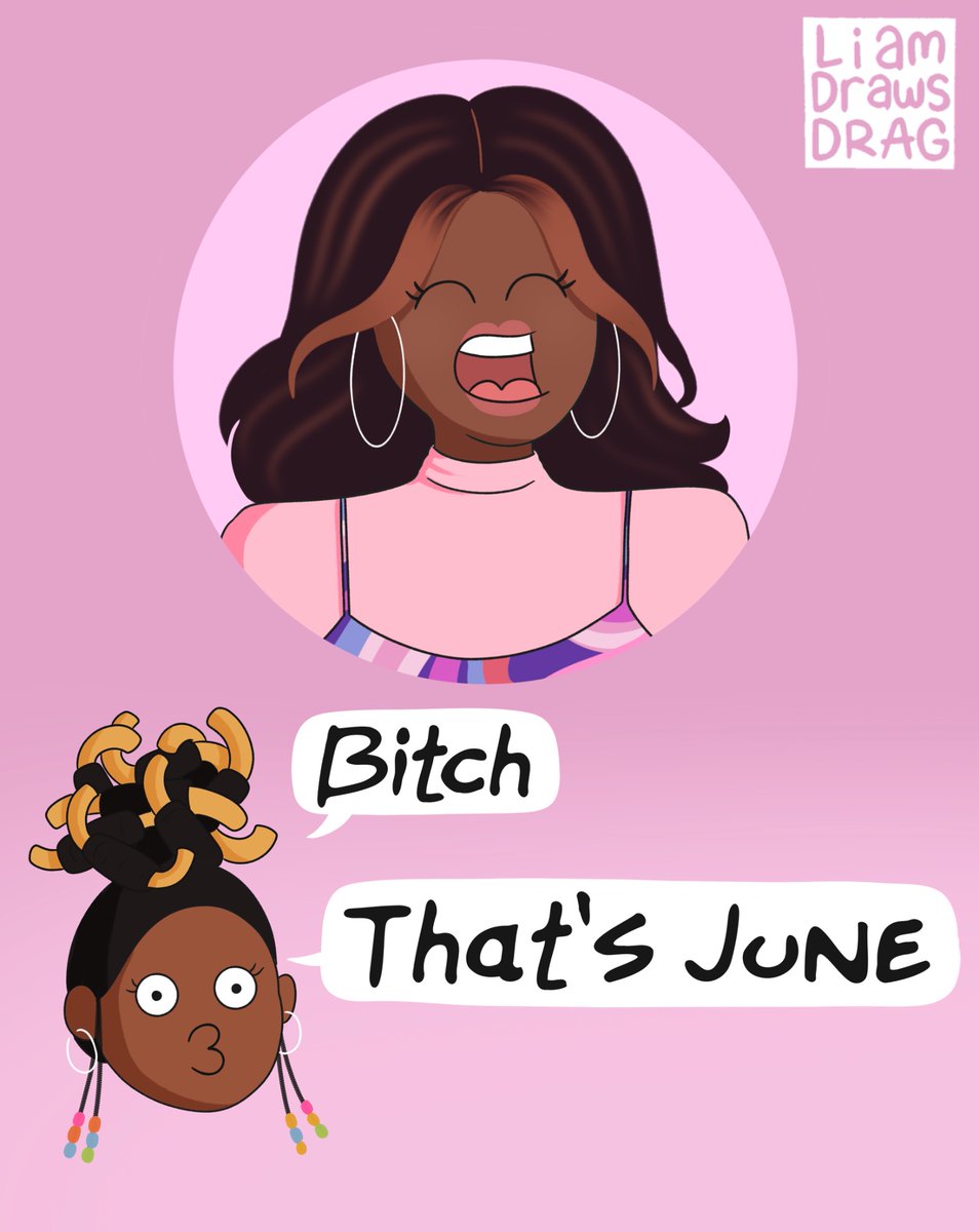 It’s HER day! Happy June 1st and Happy Pride to all, especially <a href="/JuneJambalaya/">June Jambalaya</a>  (and <a href="/kornbreadTMFS/">💥 BackShot Barbra💥</a>  of course!) ✨ instagram.com/LiamDrawsDrag