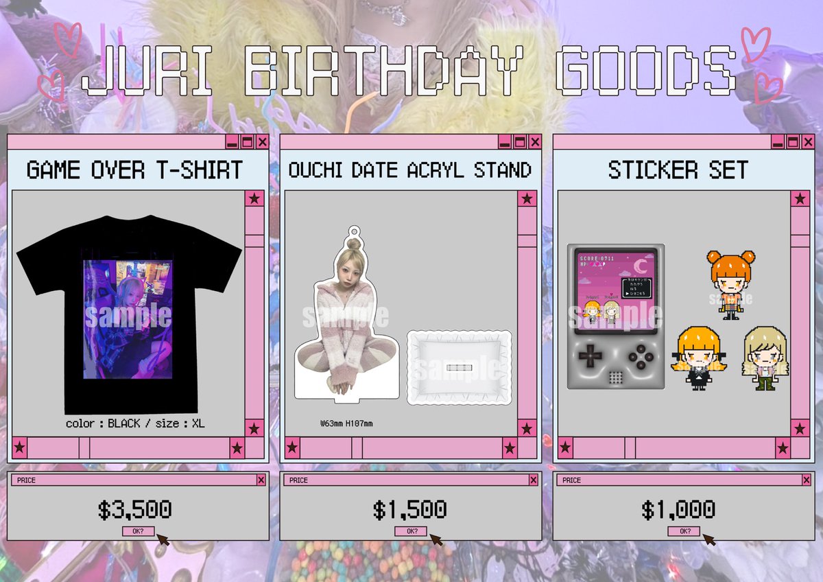 【グッズ通販開始】
⟡⋆˙JURI BIRTHDAY GOODS⋆˙⟡

👾販売期間👾
6/1(日)20:00~6/8(日)23:59
hazewebshop.com
7月上旬発送予定

※お客様都合によるキャンセル・返品は受け付けておりません。
※お届け先の不備が多くみられます。ご購入前に今一度ご確認のほどよろしくお願いいたします。