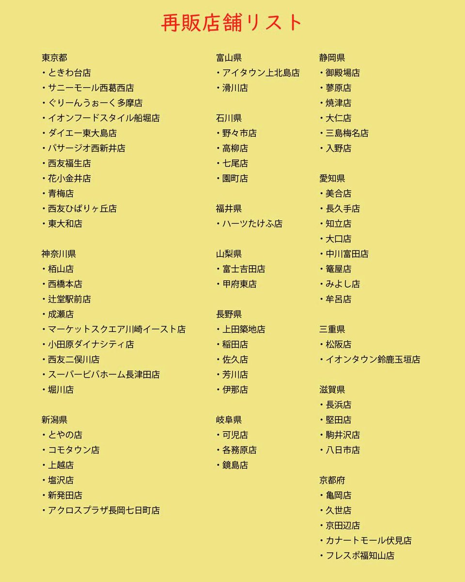 リアルピース×バースデイコラボ商品を一部店舗で販売します。 展開店舗