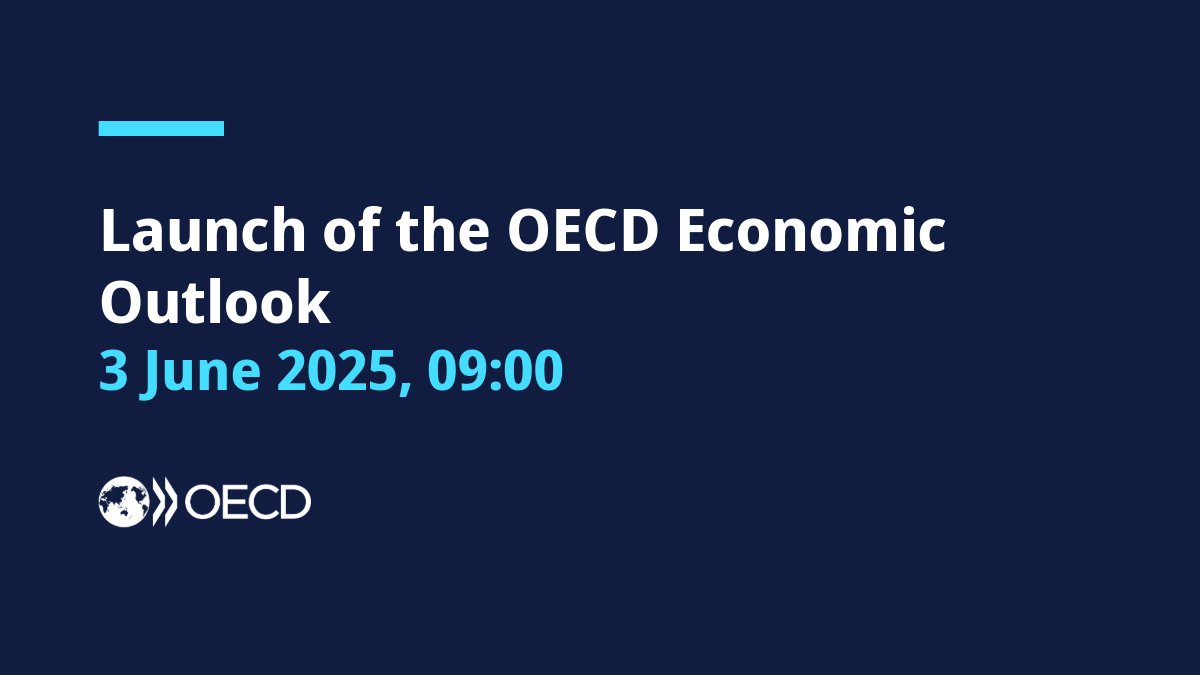 Latest Economic Outlook from OECD to be presented at 2025 Ministerial Council Meeting - with Secretary-General, <a href="/MathiasCormann/">Mathias Cormann</a> and Chief Economist, 
<a href="/santospereira_a/">Alvaro Santos Pereira</a>

📅 3 June

⏰ 09:00 CEST

Watch live: brnw.ch/21wT4uJ