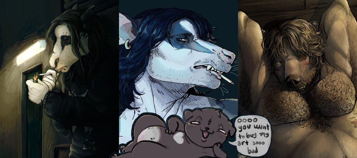 puppyv0m1t's tweet image. hello everyone im opening quotes for c0mm1ssions if anyone would be interested!
→ i will pick and choose commissions
→ nothing complex at the moment (avoiding full scenes, accepting basically anything else)
pr1ces in replies
