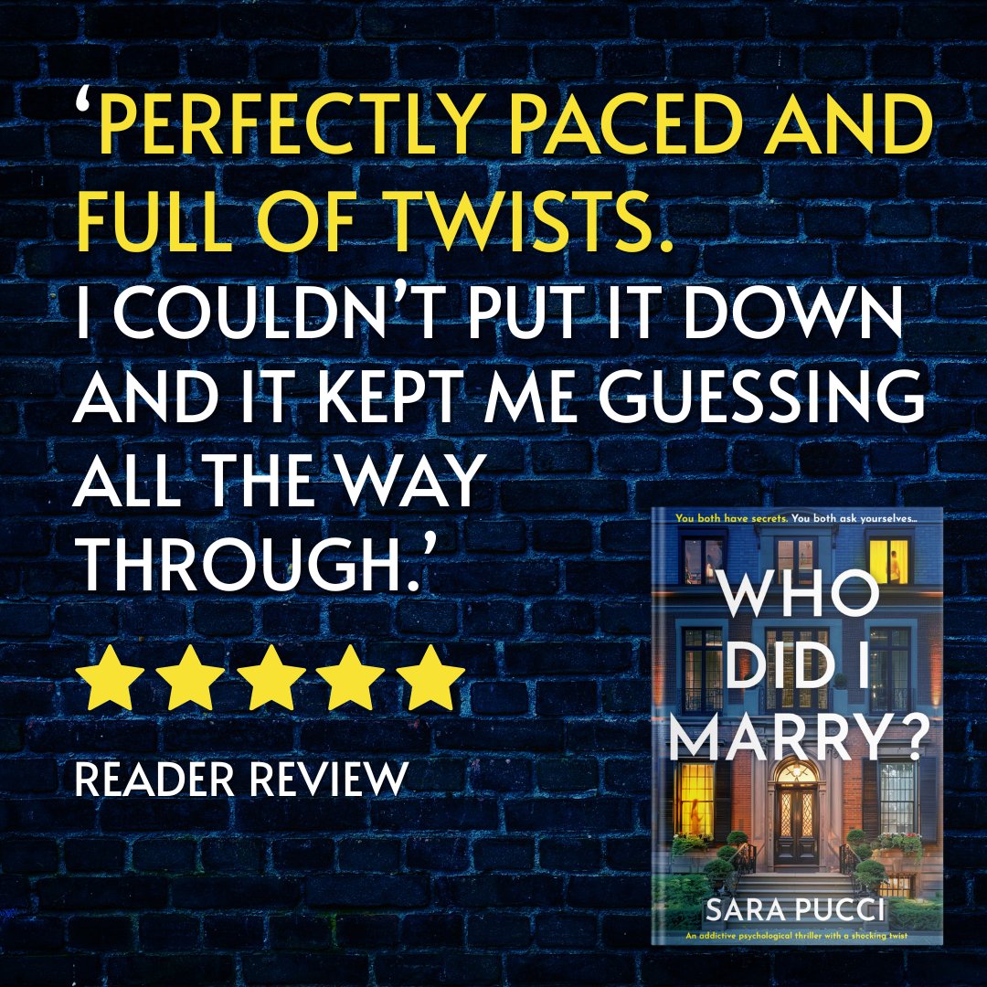 Storm Publishing (@stormbooks_co) on Twitter photo 😱 What would you do if you found a dead body on your perfectly manicured lawn?
🖤 Find out why readers are racing to get to the final twist in Who Did I Marry? by <a href="/sarapucciauthor/">Sara Pucci</a>: geni.us/1032-rd-two-am
#domesticthriller 😱 What would you do if you found a dead body on your perfectly manicured lawn?
🖤 Find out why readers are racing to get to the final twist in Who Did I Marry? by <a href="/sarapucciauthor/">Sara Pucci</a>: geni.us/1032-rd-two-am
#domesticthriller