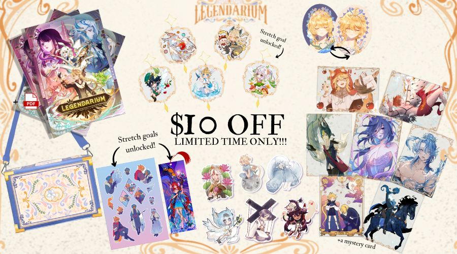 mythicalteyvat's tweet image. LEFTOVER SALES ARE LIVE ~
The Legendarium Zine is now available at discounted prices!
Grab your copy before it's gone forever. Don't miss your chance to own this limited-edition treasure trove of myth and magic! 🛒mythicalteyvat.bigcartel.com