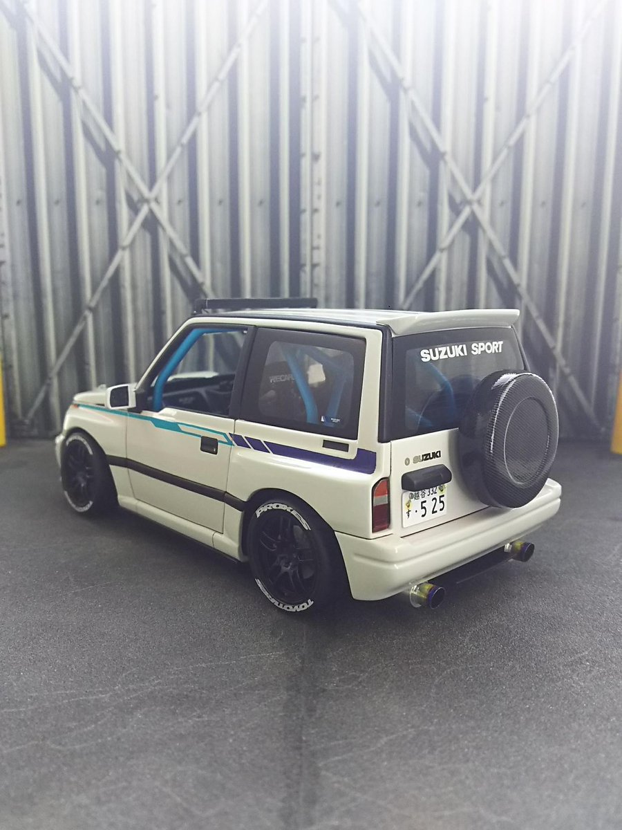 masa_0388's tweet photo. フジミ 1/24 初代エスクード完成😄
サーキットアタック仕様
ロールケージ、レカロRMS、R33純正ホイール他 https://t.co/L0PUnwaY3E