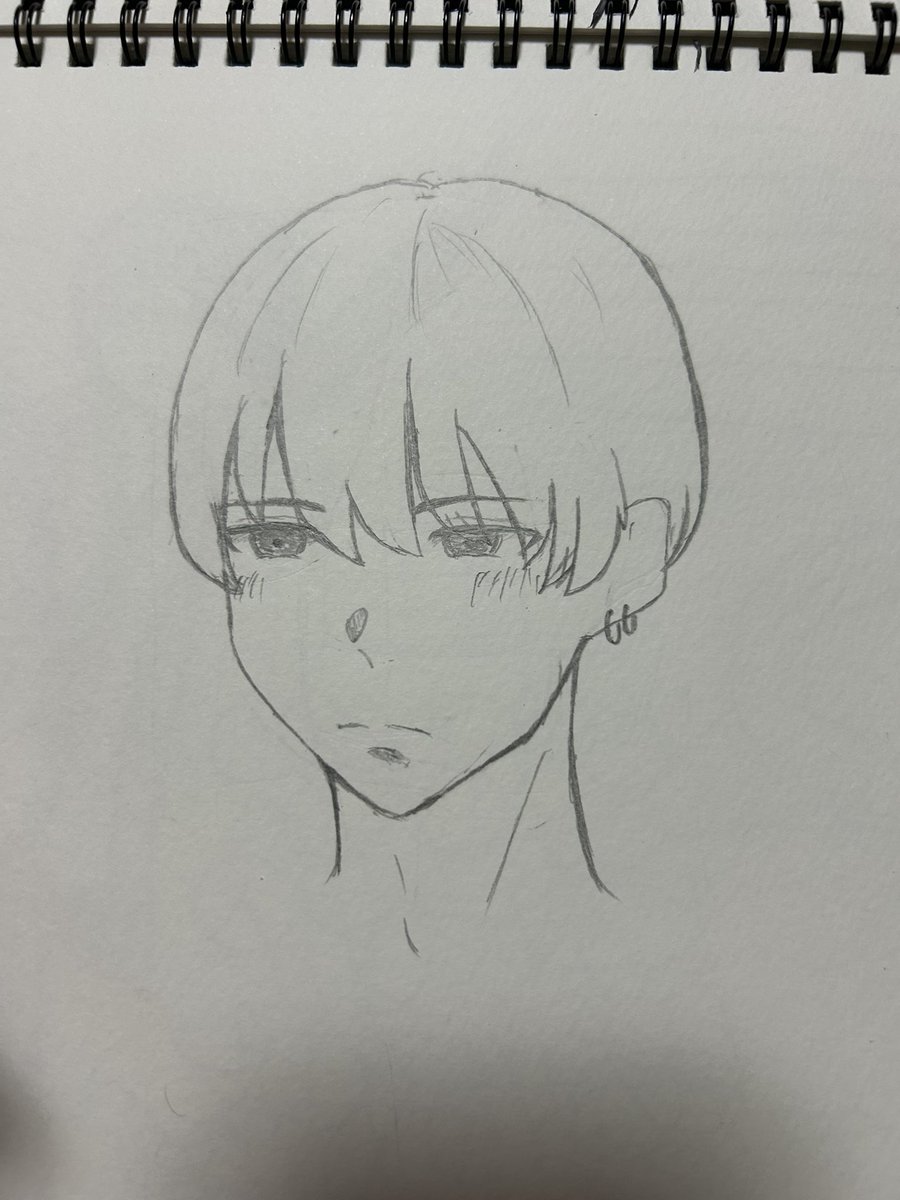 Hernimo_'s tweet image. 2025/06/01
第1章初級
あたりの位置がどうも上手くいかず提出したのは酷い有様でした。
1度リフレッシュして描いたものが下になります
耳の書き方と髪の書き方がまだ分からない

デジタルで描きたいけどあたりラフはアナログじゃないと描けない、デジタルだとバランス取れなくなる