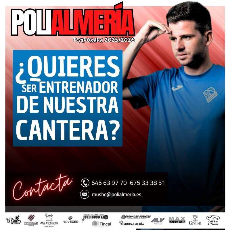 Cantera | Temporada 2025/2026

🤔Te estamos esperando. ¿Quieres ser entrenador/monitor para nuestros equipos de F7?

📞 ¡Contacta con nosotros!

#MushoPoli #Cantera #Almeria #Futbol