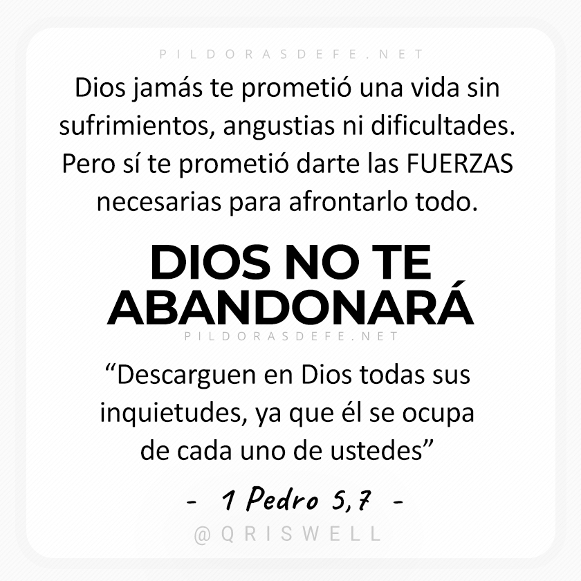 Dios nunca abandona.
🙏