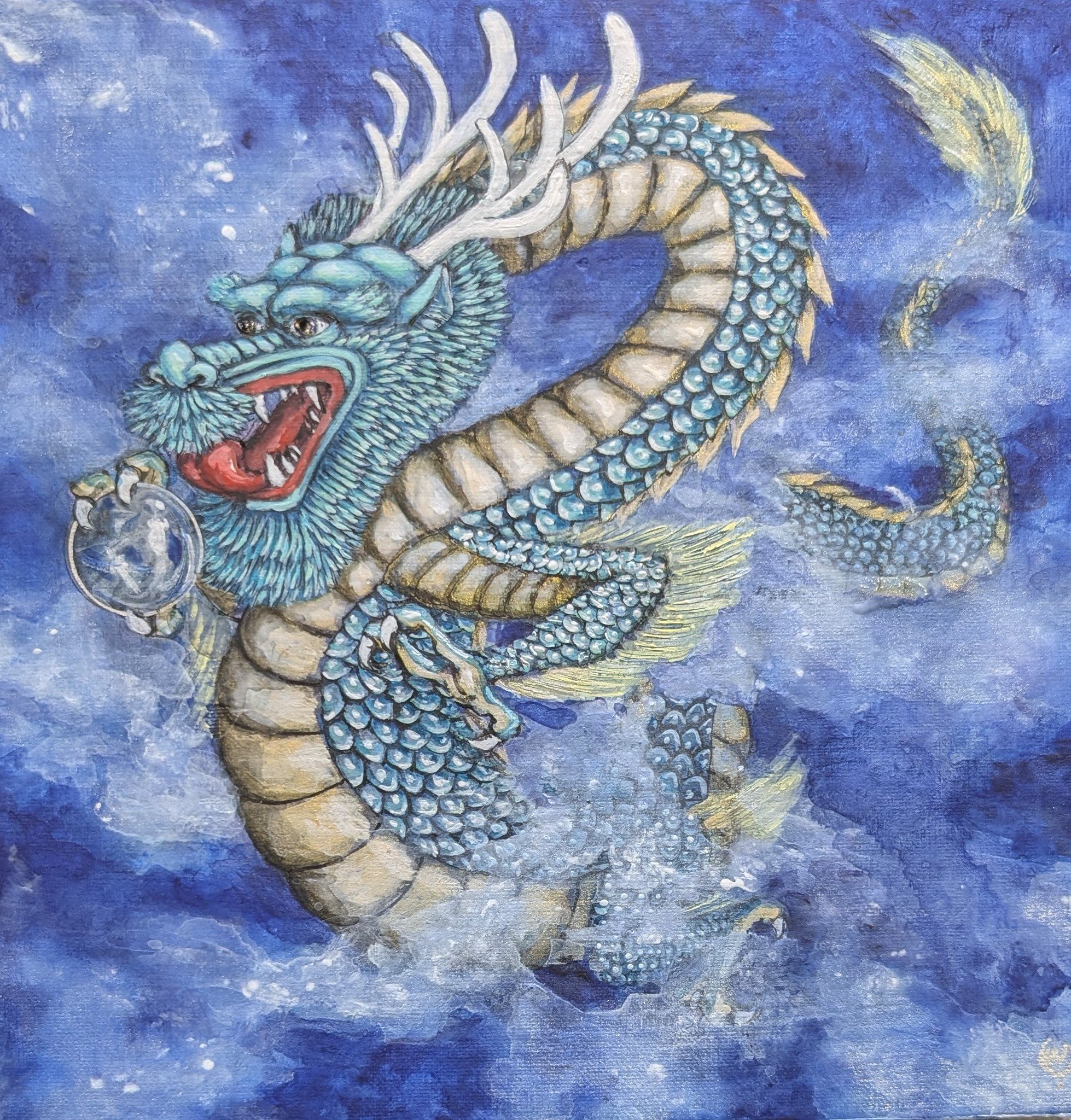 御予約品　桜雲龍　おさえゆうの原画1点物 御予約品桜雲龍おさえゆうの原画1点物