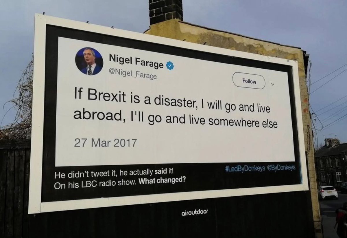 Evidently not a man of his word….#FarageRiots