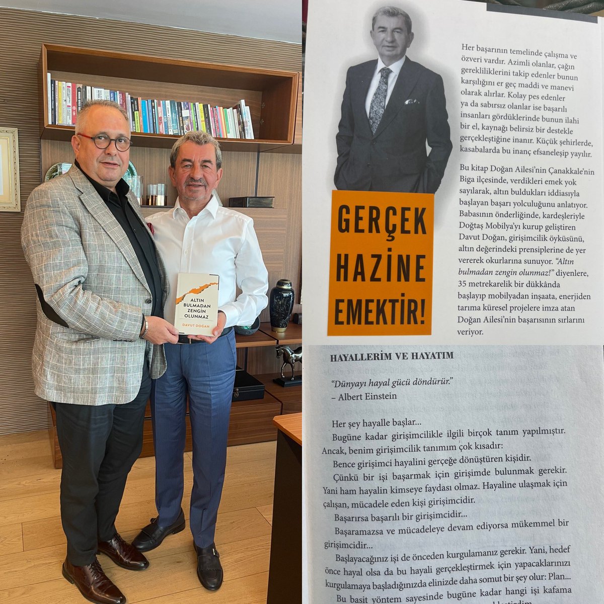 fezasenn's tweet photo. Ülkesine ve dostlarına yol ve yön gösterici sayın @davutdogan tanıdığım, dinlemekten mutluluk duyduğum, katıldığım sunumlarda şahsından öğrendiklerimi paylaştığım kıymetli bir hazinedir. Kitabı #AltınBulmadanZenginOlunmaz bir hayat dersi.. İyikivarsınız. @doganlarholding https://t.co/9ey0uZBJKZ