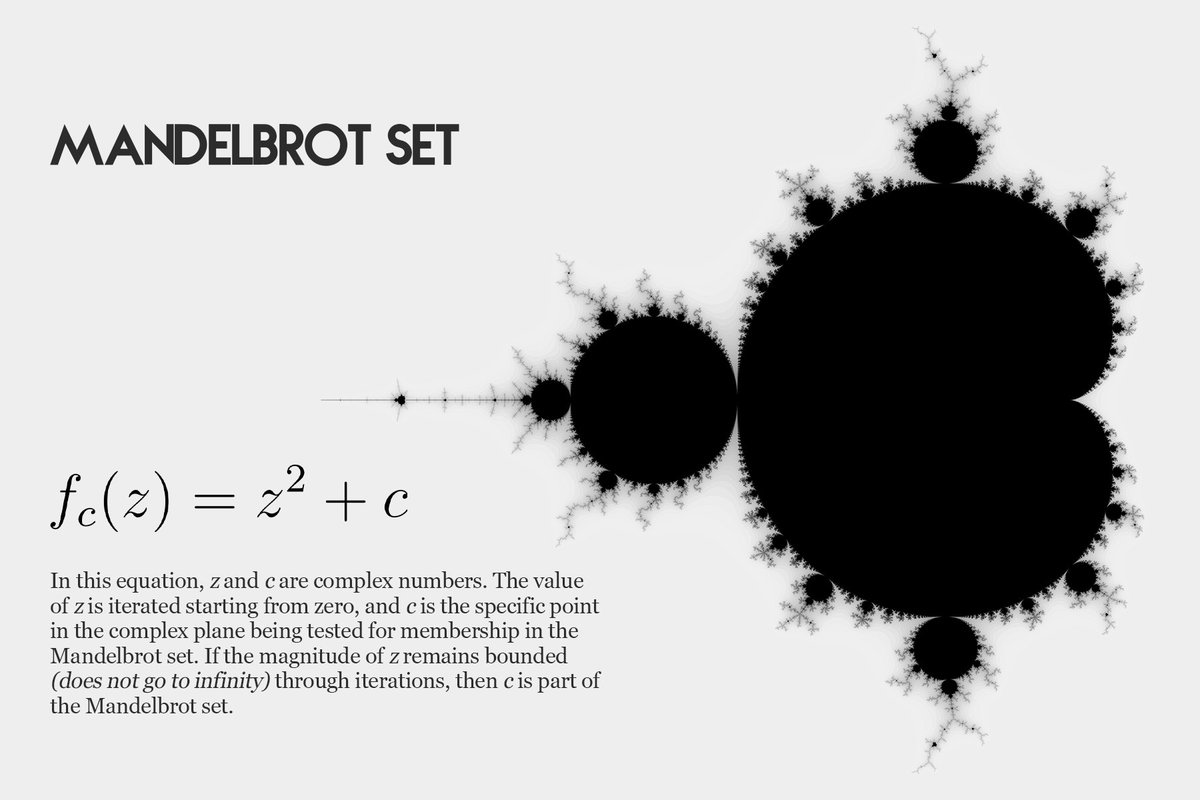 Mandelbrot sets are a collection of complex numbers that form a fractal, a never-ending pattern that is infinitely complex and self-similar across different scales. Named after mathematician Benoit Mandelbrot, who studied and popularized them, these sets are created by applying a