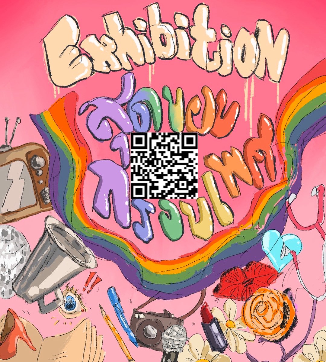 happy pride month นะคะทุกคน🎉
แม้ว่างานไพร์ดประจำคณะอักษรฯ จะสิ้นสุดไปแล้วในเดือนมีนาคมที่ผ่านมา แต่เรายังมี online exibition มาฝากทุกคนนะคะ!

ใครที่พลาด Exhibition ในวันจัดงาน สามารถแสกน QR code ด้านล่างเพื่อย้อนรอยการสร้างสรรค์ของเหล่าเควียร์ได้เลยค่ะ😻🏳️‍🌈