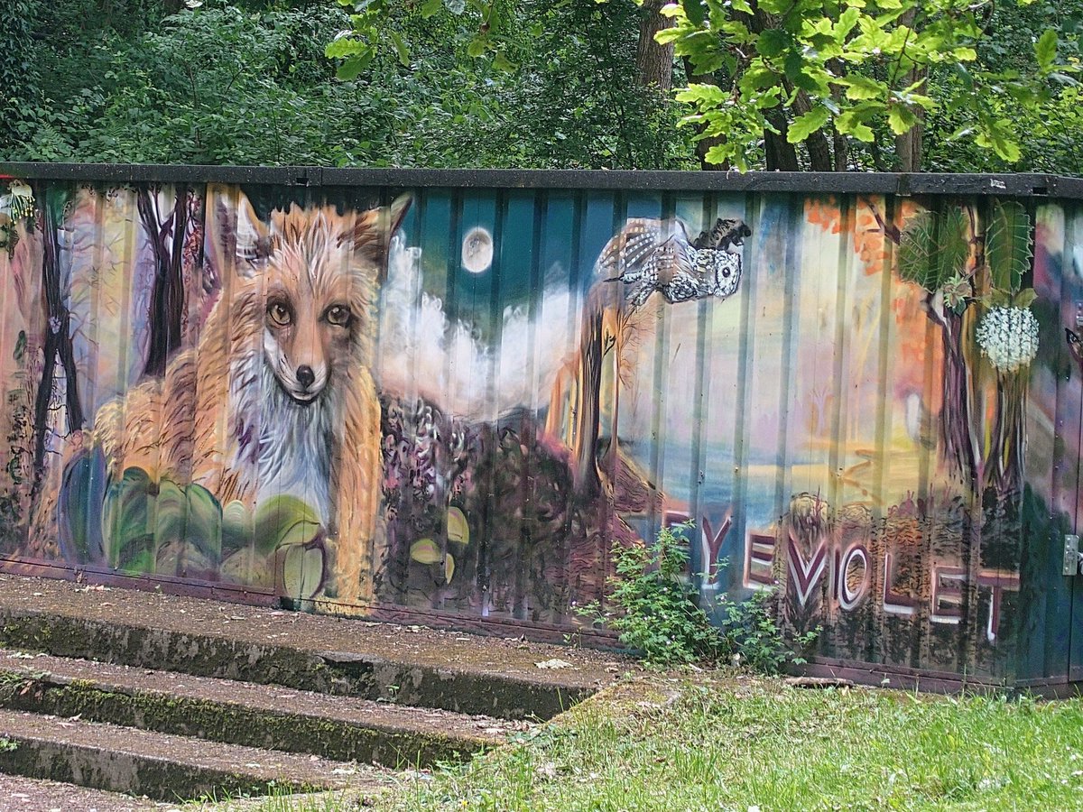 Wonderful mural alongside one of my running routes on Woodhouse Ridge in Leeds. what3words ///frost.purple.bump My #FoxOfTheDay.