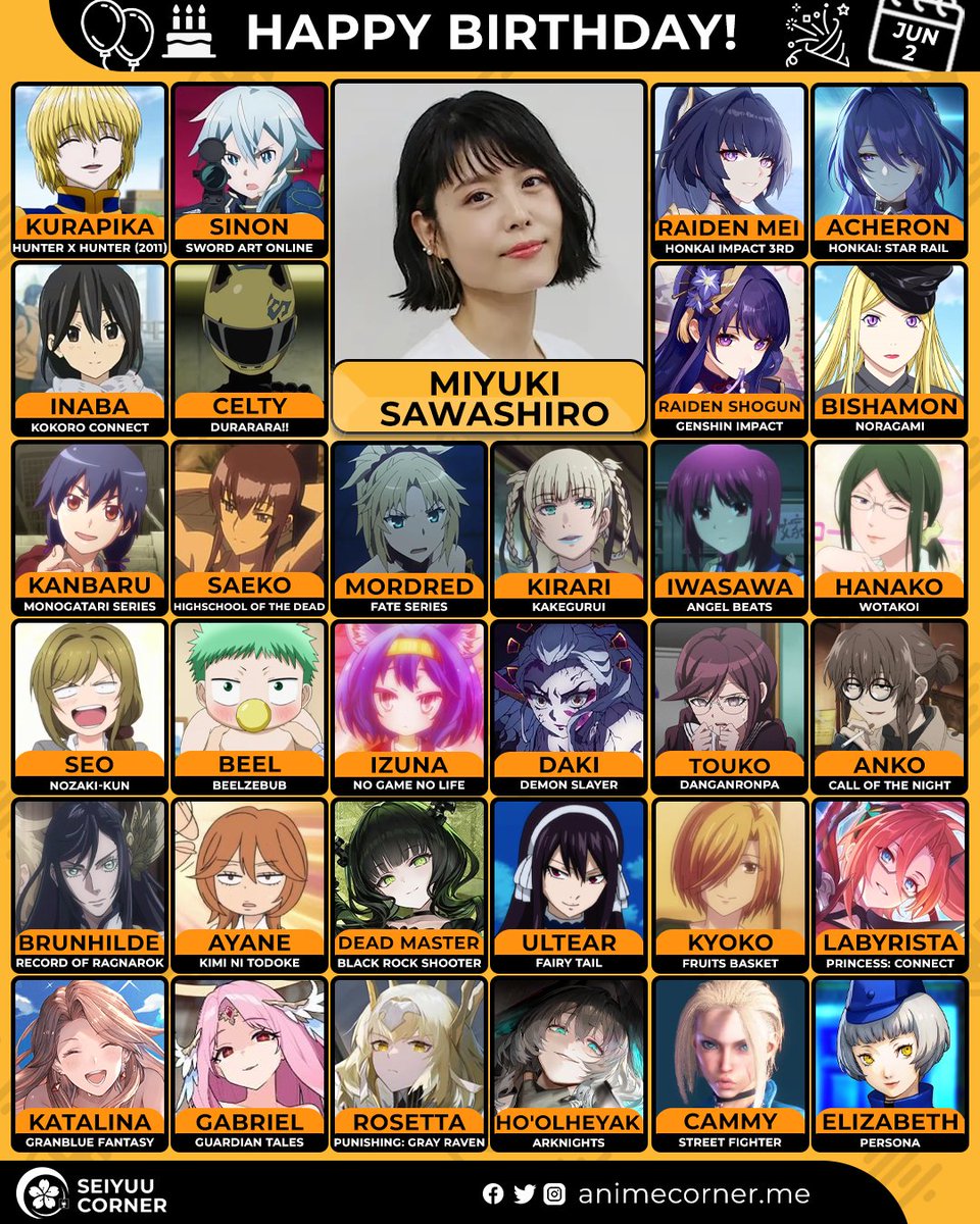 Happy 40th birthday Miyuki Sawashiro! 🎉 

#MiyukiSawashiro #沢城みゆき