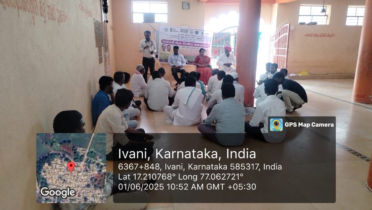 ICAR_IIHR's tweet photo. Under the #ViksitKrishi Sankalp Abhiyan, @ICAR_IIHR scientists along with #KVKKalaburagi conducted impactful outreach activities in #Ivani, #Dandhoti, #Gundgurthi, and #Belgumpa villages. Farmers were engaged through expert talks on soil health, sustainable practices, pest management, and natural farming inputs.
@icarindia @AgriGoI @ChouhanShivraj @PIBAgriculture @CBC_Bengaluru @PIBBengaluru
#VKSA #ICAR #KVK #Kalaburagi #FarmerEngagement #SustainableAg #ViksitBharat
