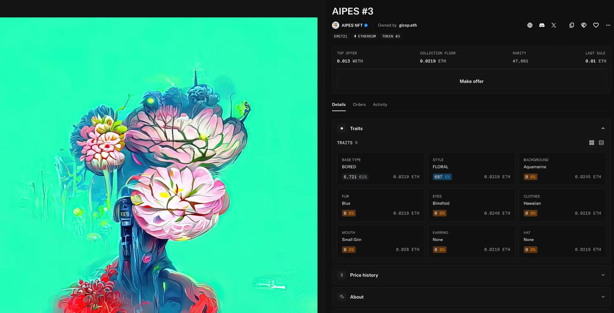 Your Aipes now have traits!

The following traits have been added:

BACKGROUND
CLOTHES
EARRING
EYES
FUR
HAT
MOUTH

This is just the beginning.

We'll be refining these over the next few round of update to correct any mistakes.

It’s not perfect yet. But we’re getting there.