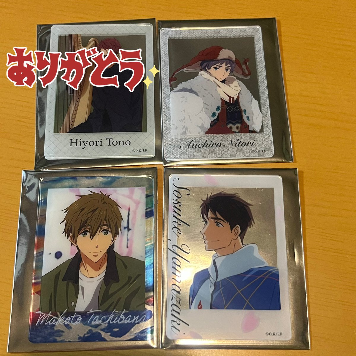 ankn91's tweet photo. 【交換】Free! オーケストラコンサート オケコン チェキ風クリアカード

譲〙真琴、宗介、似鳥

求〙遙、凛、金城

画像2枚目優先ですが、基本絵柄といません。

また画像2の遙か凛を含むお取り引き続きでしたら、2:3(当方3)でのお取引可能です。

都内手渡し>郵送 
よろしくお願いします https://t.co/1cTHxa0drj