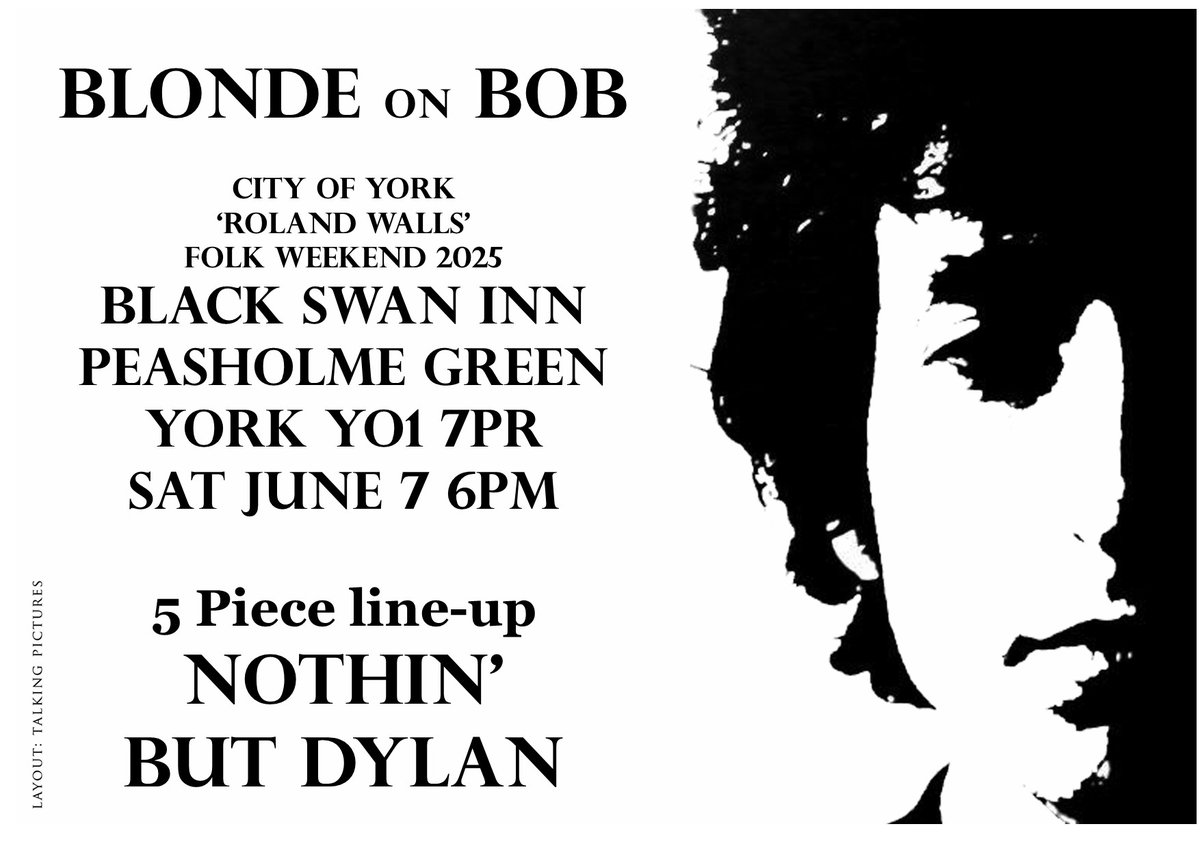 We're back at City of York 'Roland Walls' Folk Weekend 2025 @SwanPeasholme Black Swan Inn York Sat June 7 6pm