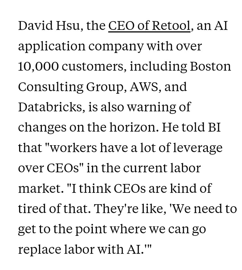 This is the real crux of the argument on AI. It's about those in charge wanting to be more in control. Can't deny the logic, and the creation of the new us vs them paradigm...

Human nature is the enemy of Man, AI is just the enabler....