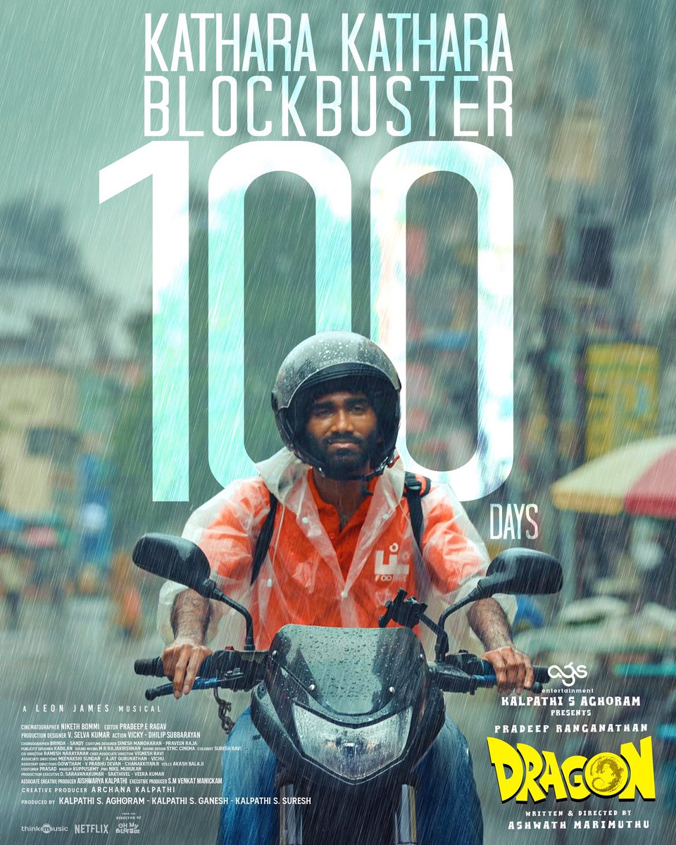 Kollywood Updates (@kollyupdates) on Twitter photo #Dragon Blockbuster 100th Day
Congrats to the Team <a href="/pradeeponelife/">Pradeep Ranganathan</a> <a href="/Dir_Ashwath/">Ashwath Marimuthu</a> <a href="/leon_james/">Leon James</a> <a href="/archanakalpathi/">Archana Kalpathi</a> <a href="/aishkalpathi/">Aishwarya Kalpathi</a> <a href="/anupamahere/">Anupama Parameswaran</a> <a href="/11Lohar/">Kayadu Lohar</a> <a href="/venkat_manickam/">S.m venkat manickam</a> <a href="/nikethbommi/">Niketh Bommi</a> <a href="/malinavin/">MALI</a> <a href="/PradeepERagav/">Pradeep E Ragav</a> <a href="/Selva_ArtDir/">செல்வகுமார் Selvakumar நிகழி கலைவெளி</a> <a href="/dineshmoffl/">Dinesh manoharan</a> @PraveenRaja_off <a href="/Synccinema/">Sync Cinema</a> <a href="/kabilanchelliah/">Sivam C Kabilan</a> #Dragon Blockbuster 100th Day
Congrats to the Team <a href="/pradeeponelife/">Pradeep Ranganathan</a> <a href="/Dir_Ashwath/">Ashwath Marimuthu</a> <a href="/leon_james/">Leon James</a> <a href="/archanakalpathi/">Archana Kalpathi</a> <a href="/aishkalpathi/">Aishwarya Kalpathi</a> <a href="/anupamahere/">Anupama Parameswaran</a> <a href="/11Lohar/">Kayadu Lohar</a> <a href="/venkat_manickam/">S.m venkat manickam</a> <a href="/nikethbommi/">Niketh Bommi</a> <a href="/malinavin/">MALI</a> <a href="/PradeepERagav/">Pradeep E Ragav</a> <a href="/Selva_ArtDir/">செல்வகுமார் Selvakumar நிகழி கலைவெளி</a> <a href="/dineshmoffl/">Dinesh manoharan</a> @PraveenRaja_off <a href="/Synccinema/">Sync Cinema</a> <a href="/kabilanchelliah/">Sivam C Kabilan</a>