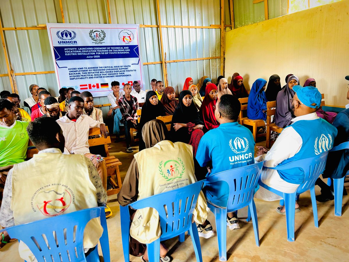 AVORD (@avord1) on Twitter photo AVORD, in partnership with <a href="/UNHCRSom/">UNHCR Somalia</a>, has launched a TVET program in Banadir and Baidoa targeting 100 IDP youth. The initiative aims to tackle unemployment and enhance income-generating opportunities for displaced communities in Somalia. #YouthEmpowerment #TVET #Somalia AVORD, in partnership with <a href="/UNHCRSom/">UNHCR Somalia</a>, has launched a TVET program in Banadir and Baidoa targeting 100 IDP youth. The initiative aims to tackle unemployment and enhance income-generating opportunities for displaced communities in Somalia. #YouthEmpowerment #TVET #Somalia