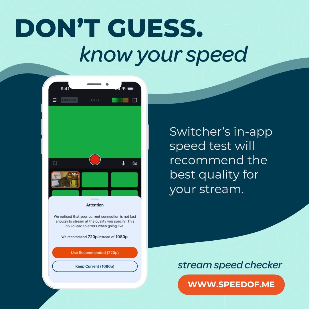 SwitcherStudio's tweet image. Here&apos;s how to make sure your live stream is set up for 0 dropped moments! 📶